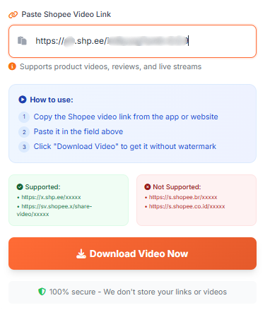 Shopee Link Example